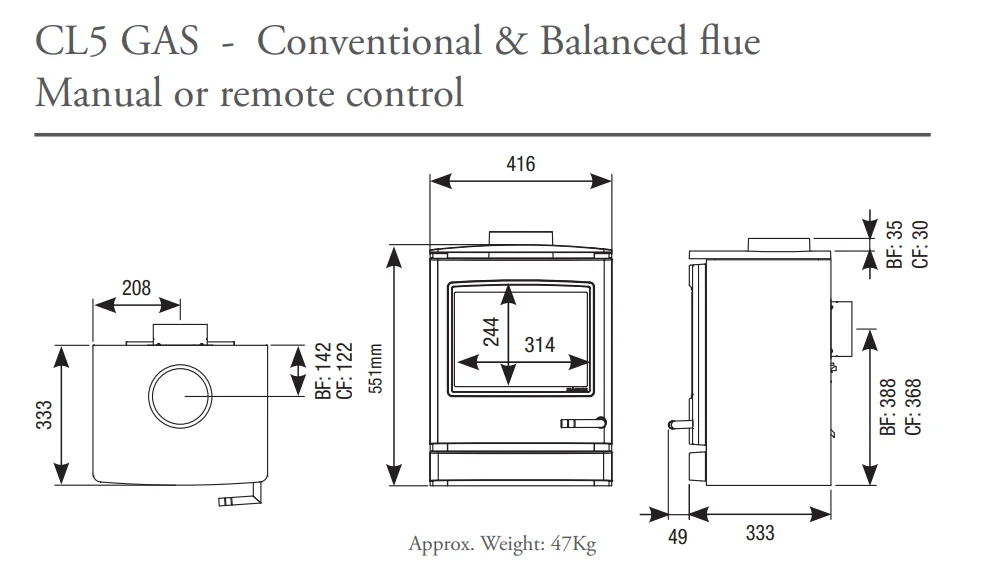 CL5 dimensions