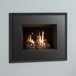 Riva2 500 Evoke Steel gas fire with Graphite front