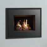 Riva2 500 Evoke Steel gas fire with Graphite front