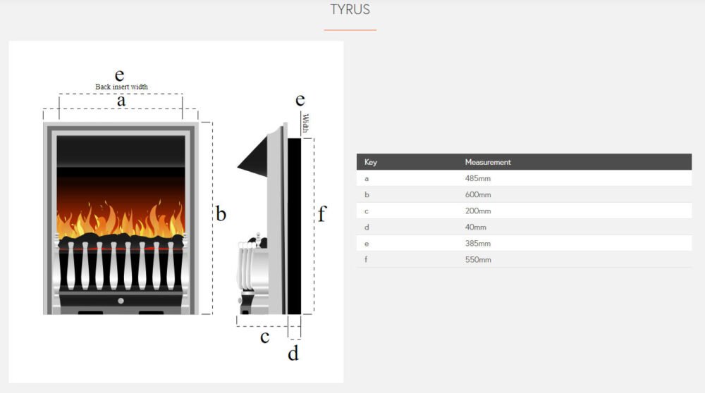 Tyrus16 dimensions