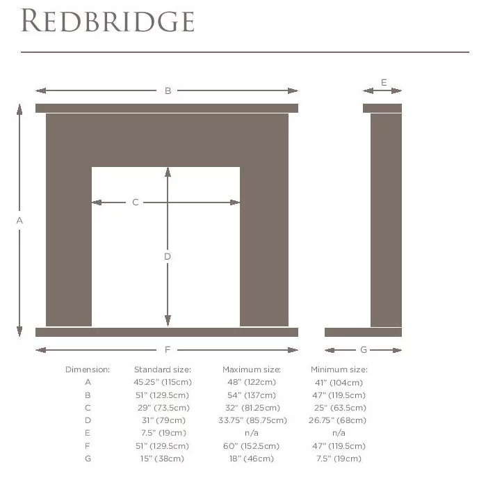 Redbridge dimensions