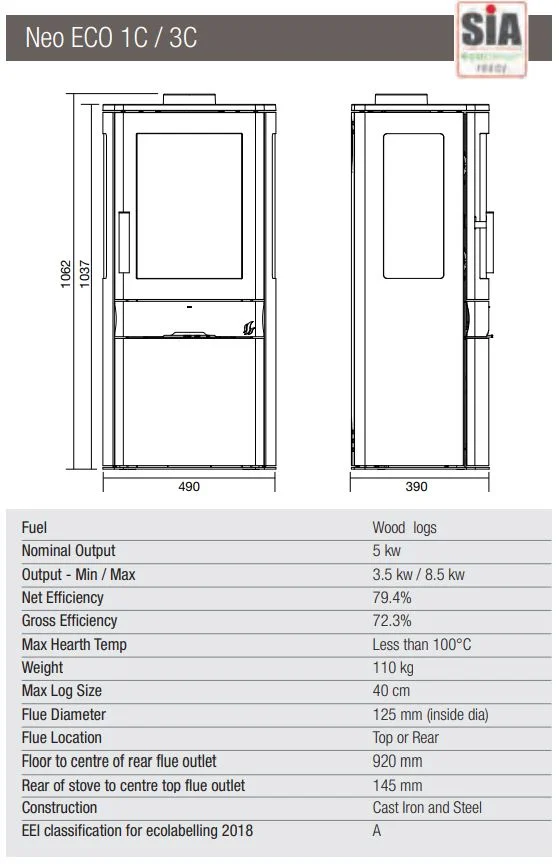 ACR NEO3C dimensions