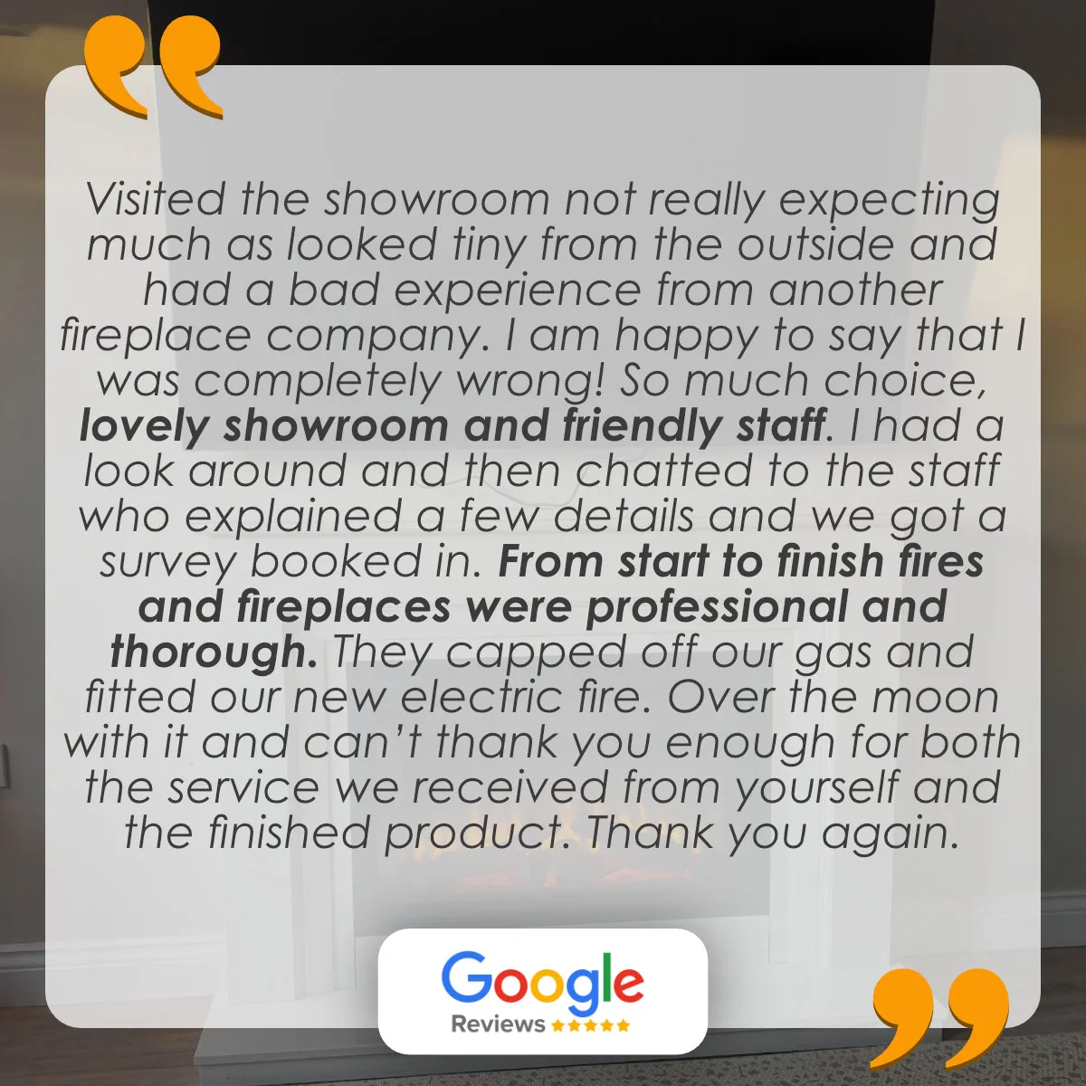 Review left by the customer
