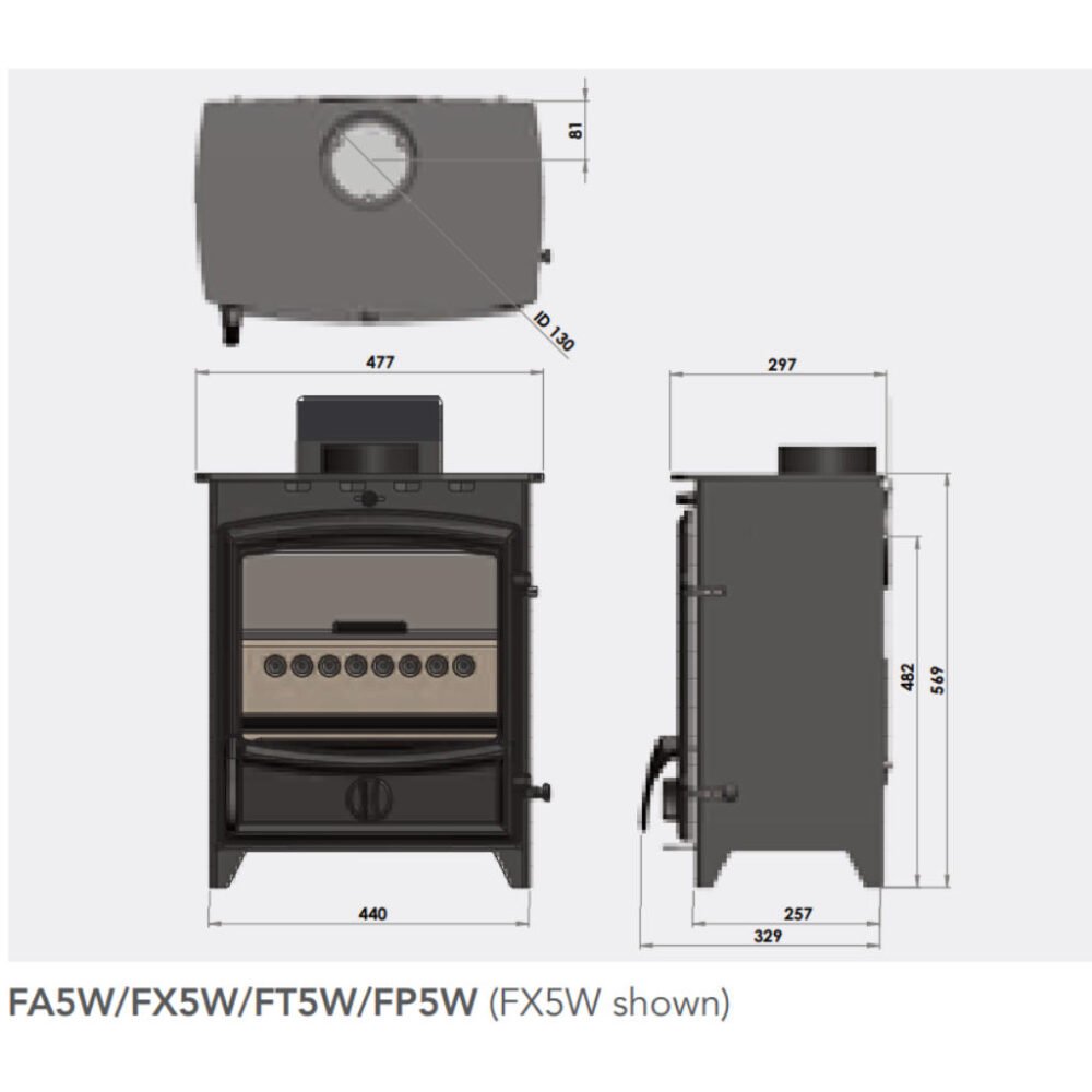 Fireline FA5W dimensions