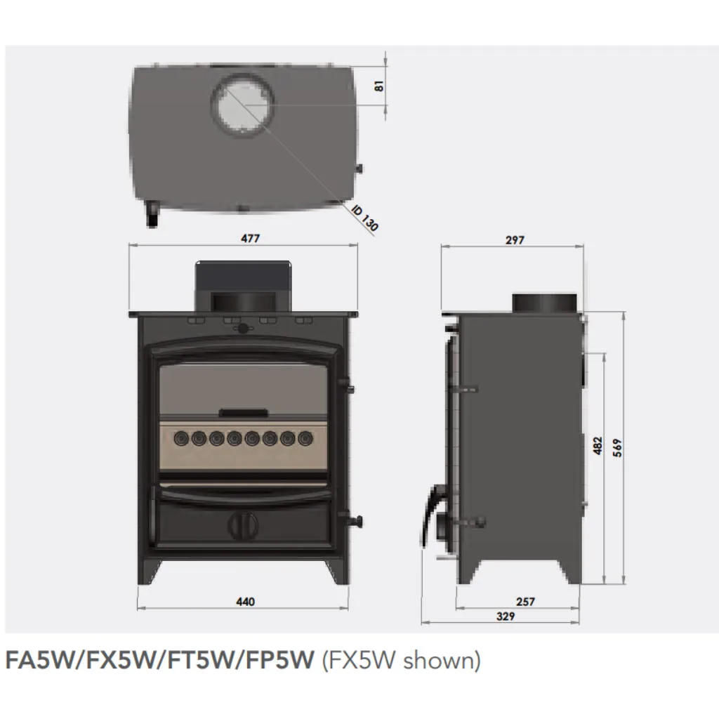 Fireline FA5W dimensions