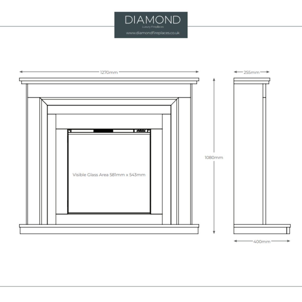 50" Dahlia Suite dimensions
