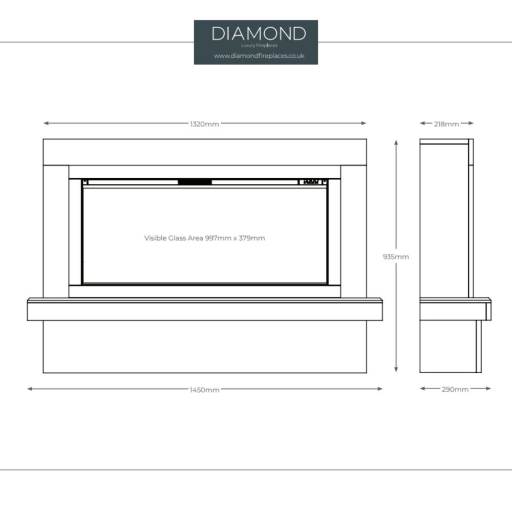57" Hickory Suite dimensions