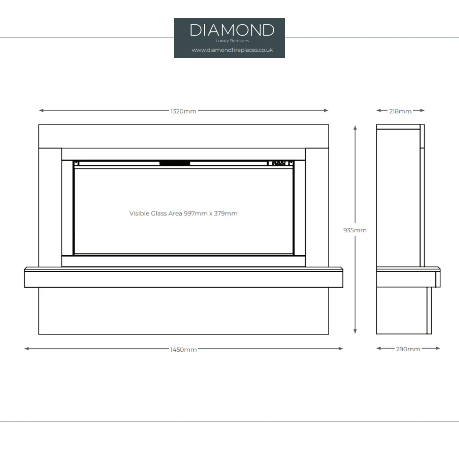 57" Hickory Suite dimensions