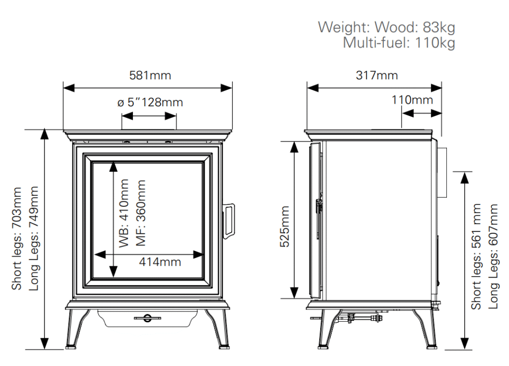 Sheraton 5 Wide dimensions