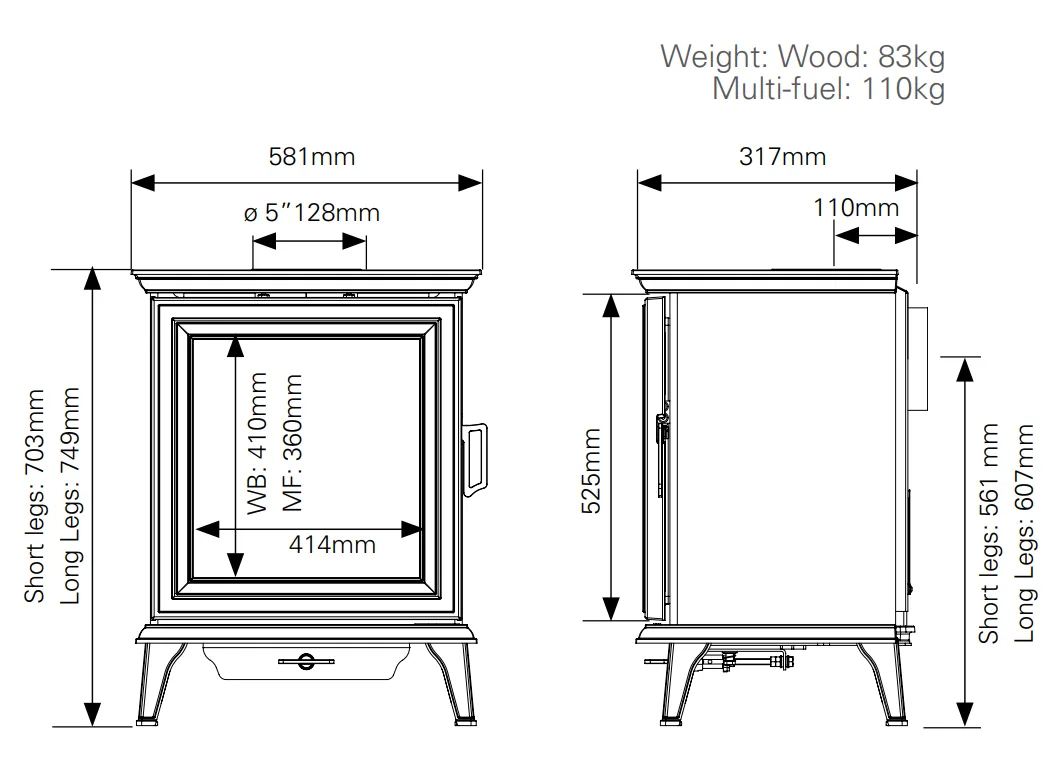 Sheraton 5 Wide dimensions