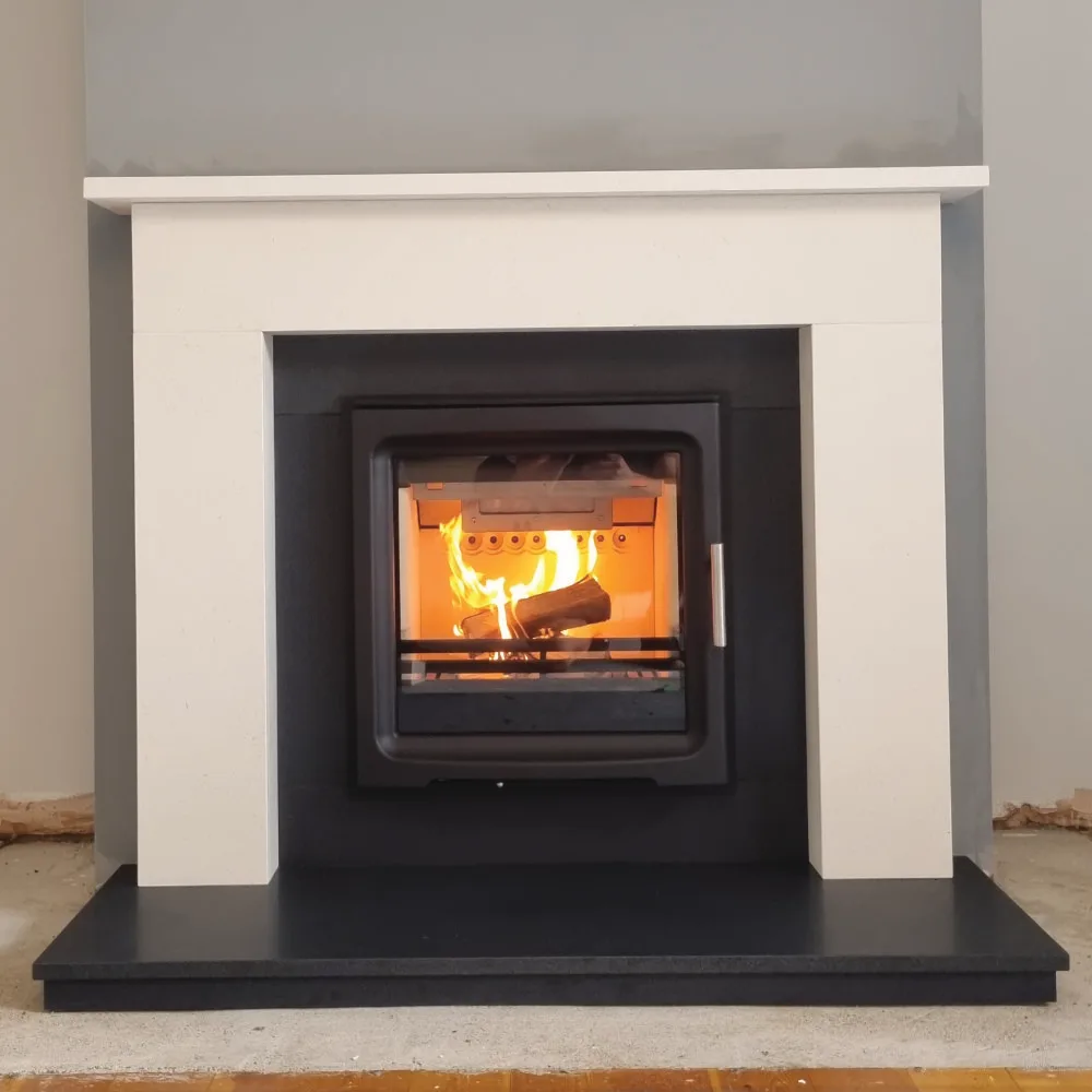 Purevision BPV5iW + Beckford surround in Agean Limestone