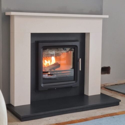 Purevision BPV5iW + Beckford surround in Agean Limestone