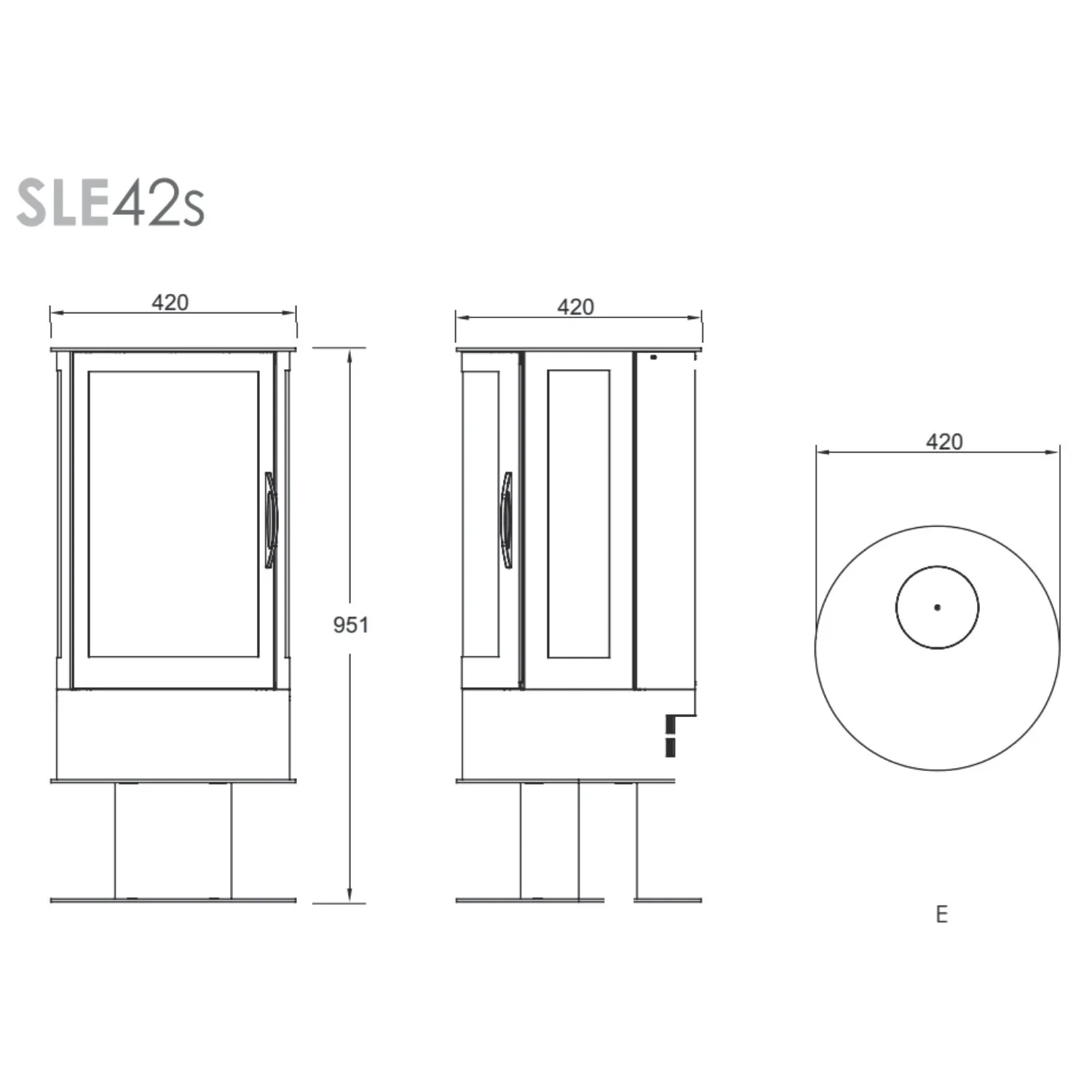 SLE42s Electric Stove dimensions