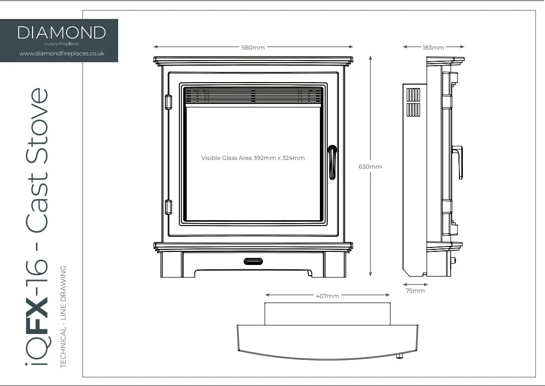 IQFX 16" Stove Trim
