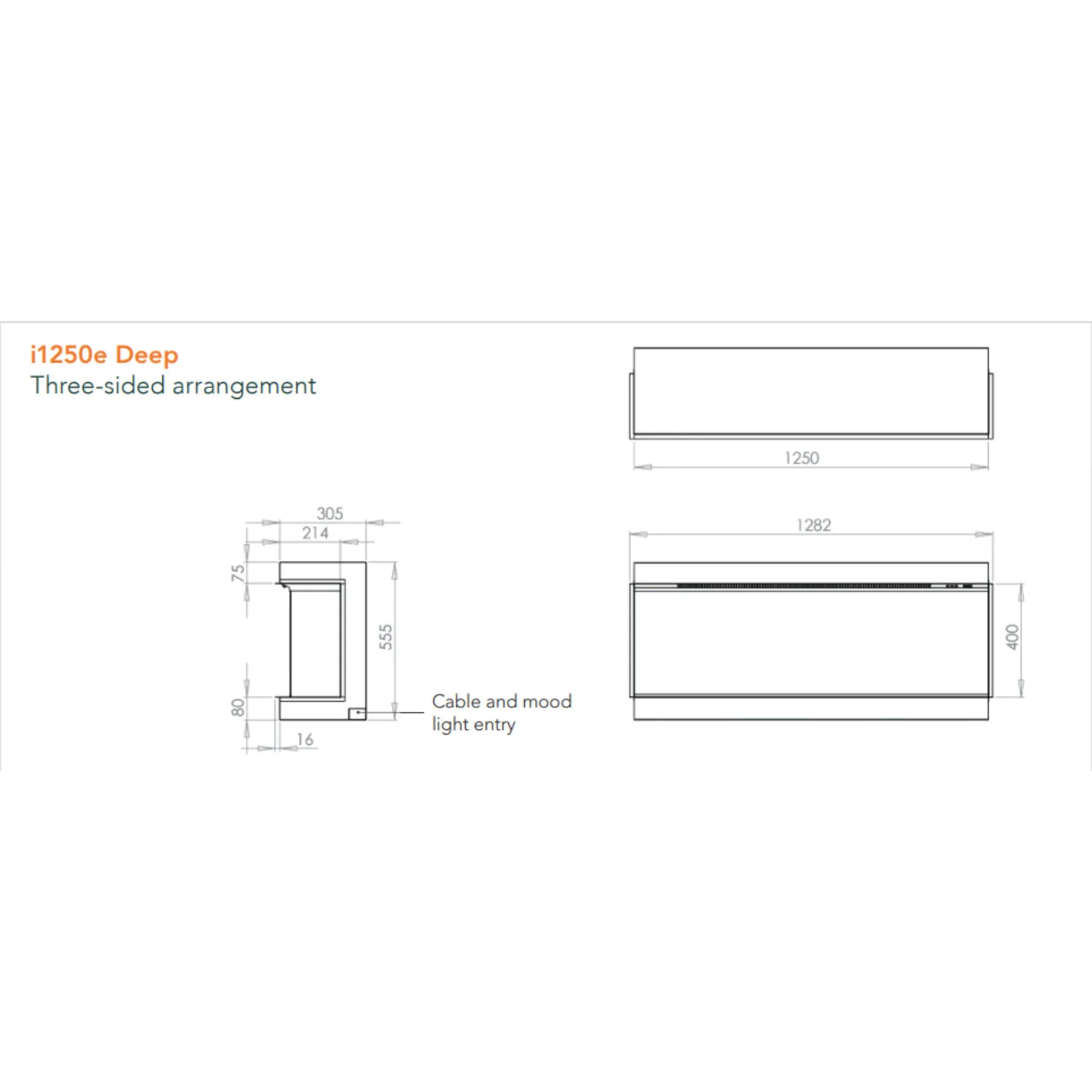 IRange i1250 Deep dimensions